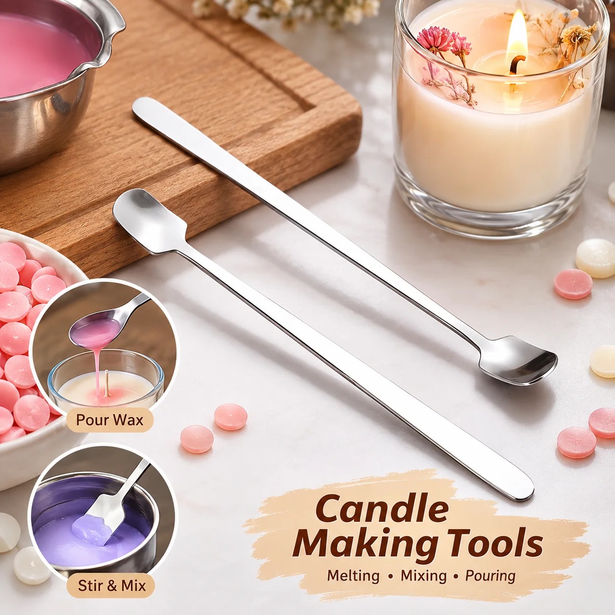 Candle Making Diy Kit - 1/2PCS Stainless Steel Candle Making Spoon
