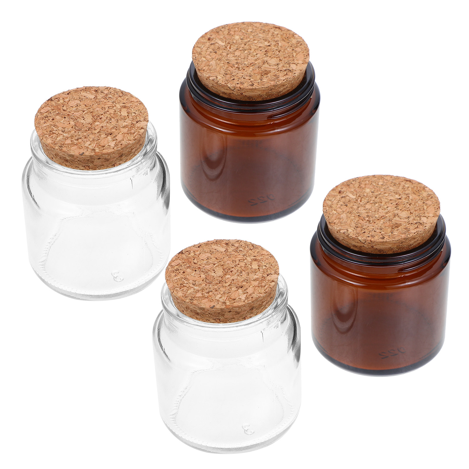 Candle Making Glass Jars - 4Pcs Jar for Making Candles Premium