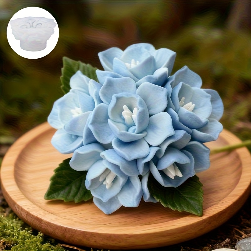 Candle Making Ideas - 1 Hydrangea Candle Silicone Mold，Suitable for