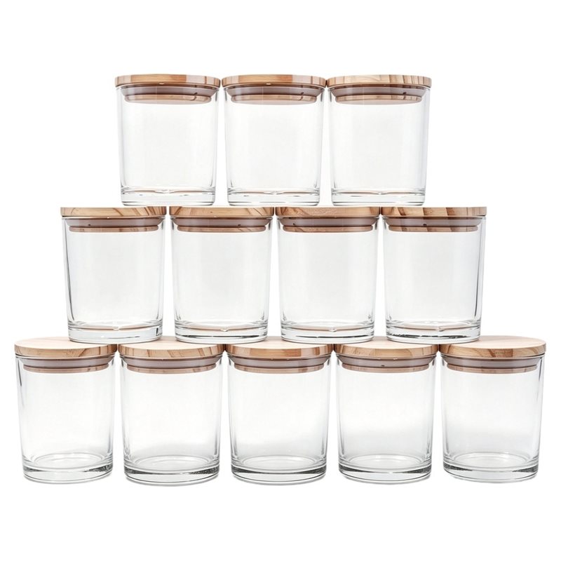 Candle Making Glass Jars - ABRU-For Candle Jars 12 Pcs- Thick