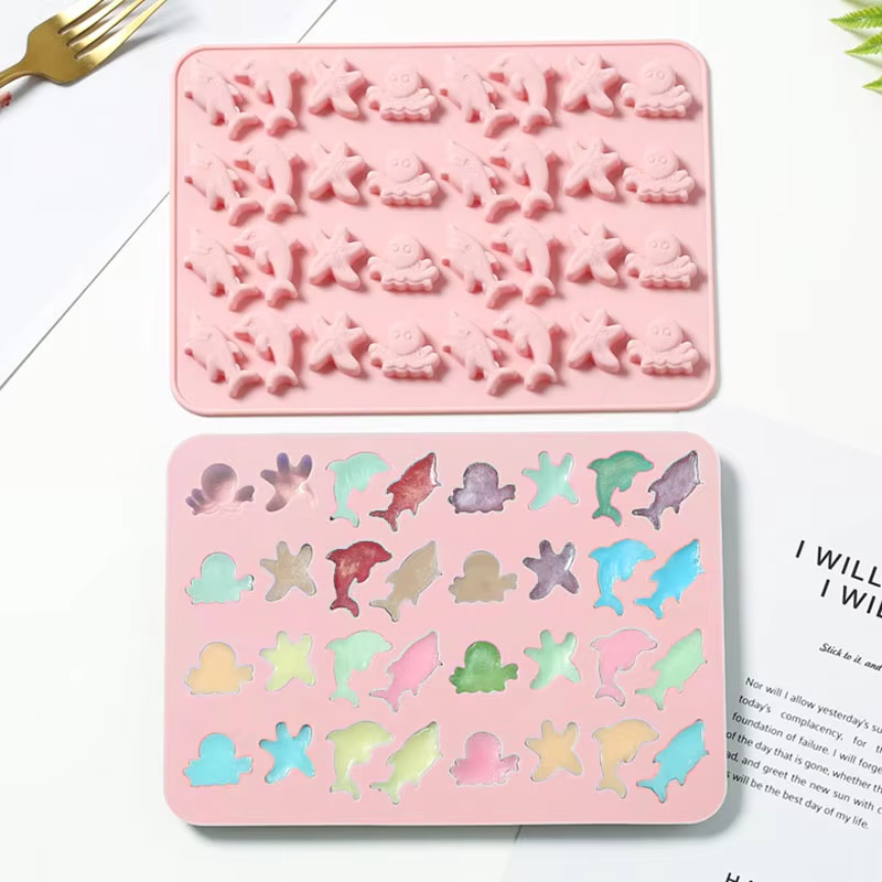 Candle Making Ideas - Seabed Creature Chocolate Silicone Mold Dolphin