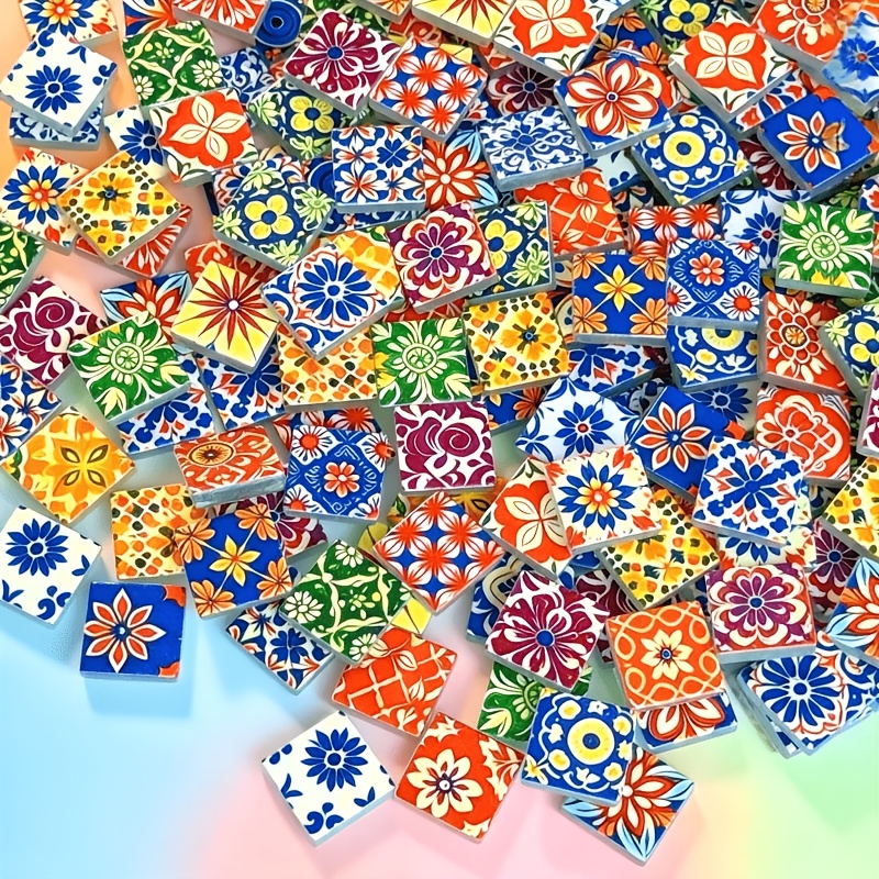 Candle Making Activity - 100/200g of Colorful Mosaic Materials, 2.3*2.3cm