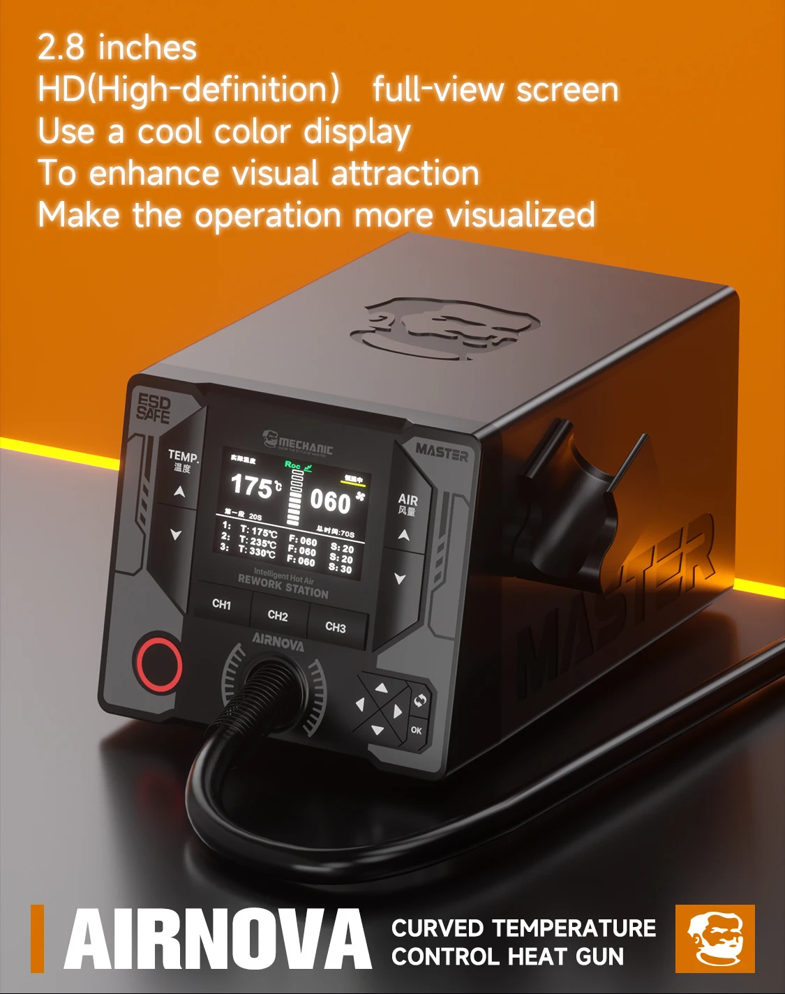 MECHANIC AIRNOVA Intelligent C - đánh giá và giá Heat Gun Embossing