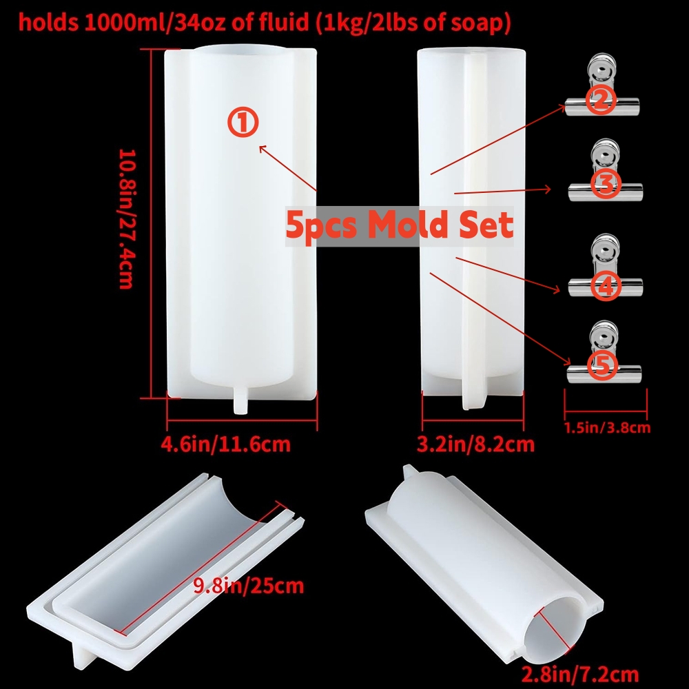 Big Cylinder Tube Soap Mold wi - đánh giá và giá Candle Making Activity