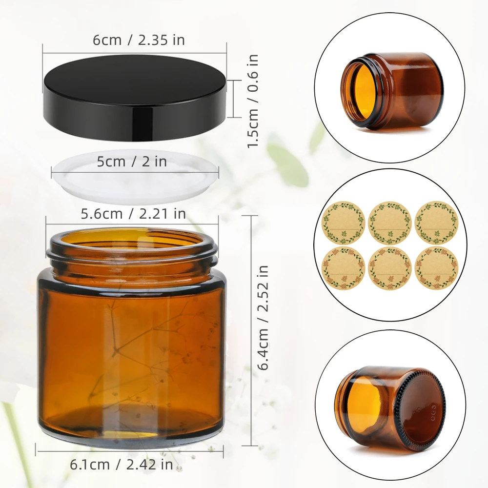 Glass Candle Jars, 4oz Amber R - đánh giá và giá Candle Making Glass Jars
