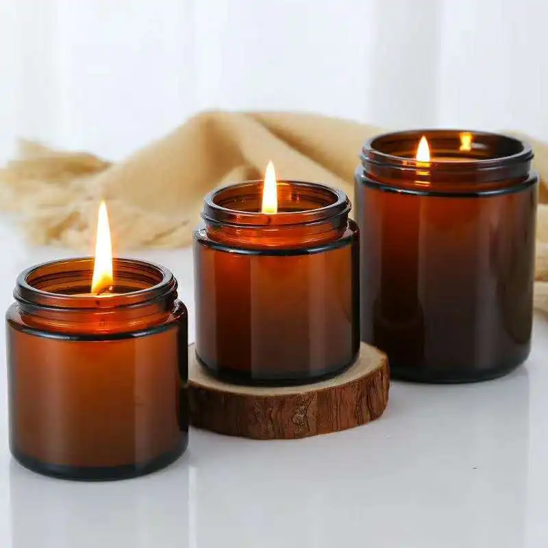 Glass Candle Jars, 4oz Amber R - đánh giá và giá Candle Making Glass Jars