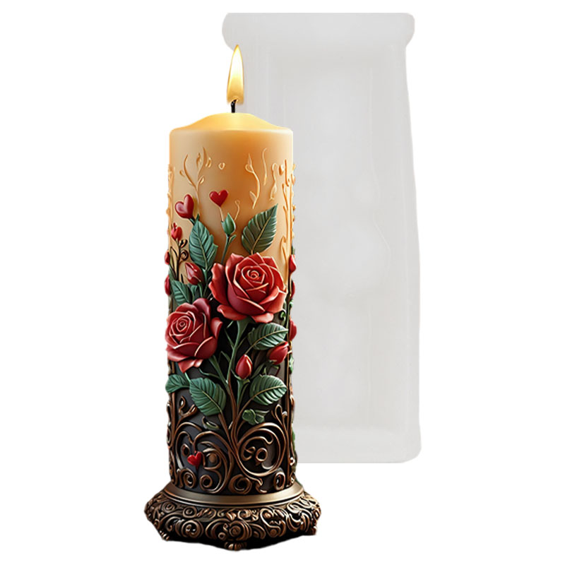 European-Style Red Rose Heart- - đánh giá và giá Candle Making Vinings