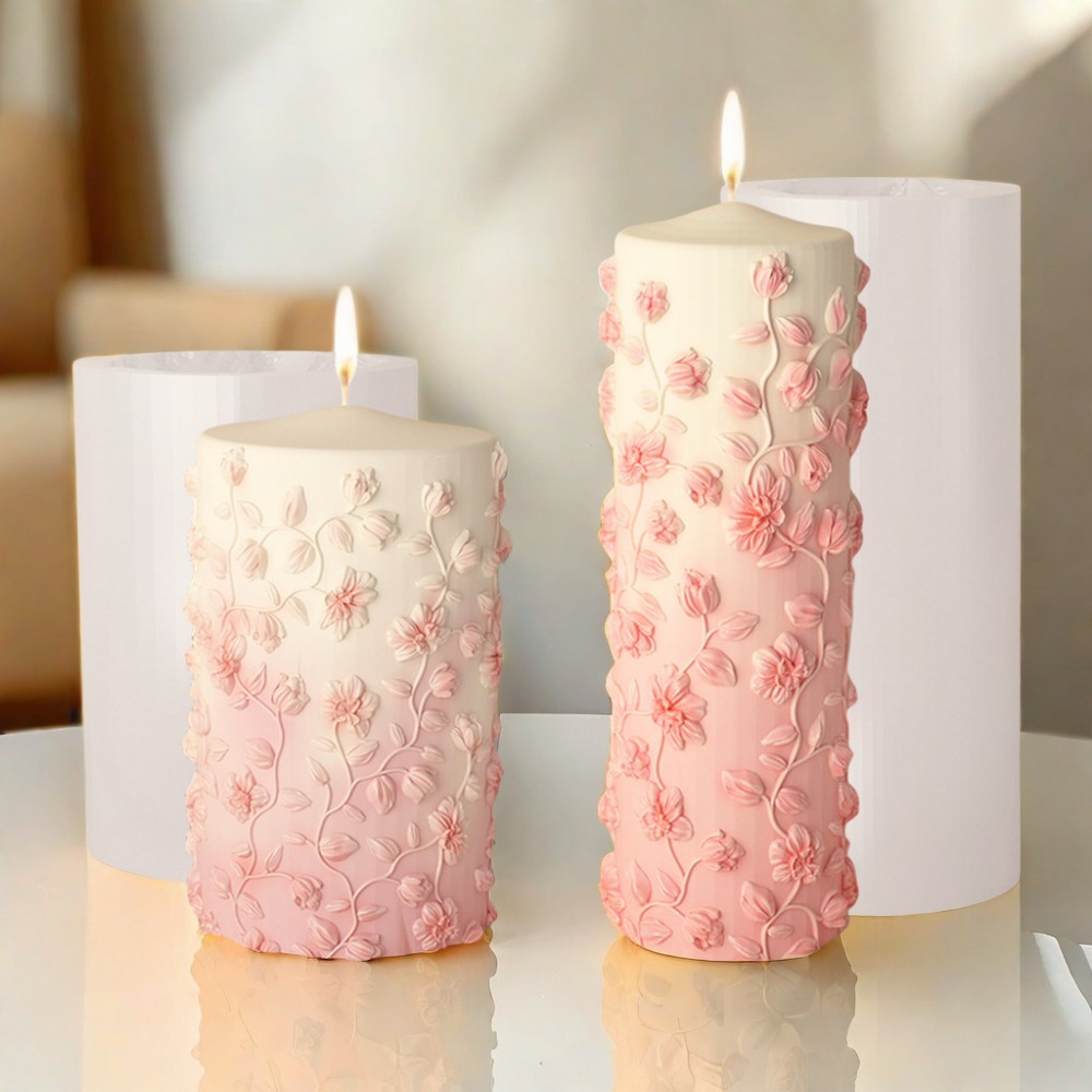 Floral Vine Relief Taper Candl - đánh giá và giá Candle Making Vinings