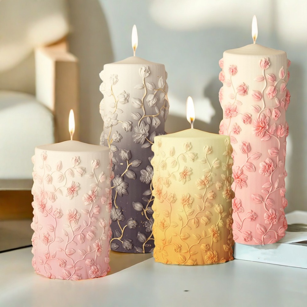 Floral Vine Relief Taper Candl - đánh giá và giá Candle Making Vinings