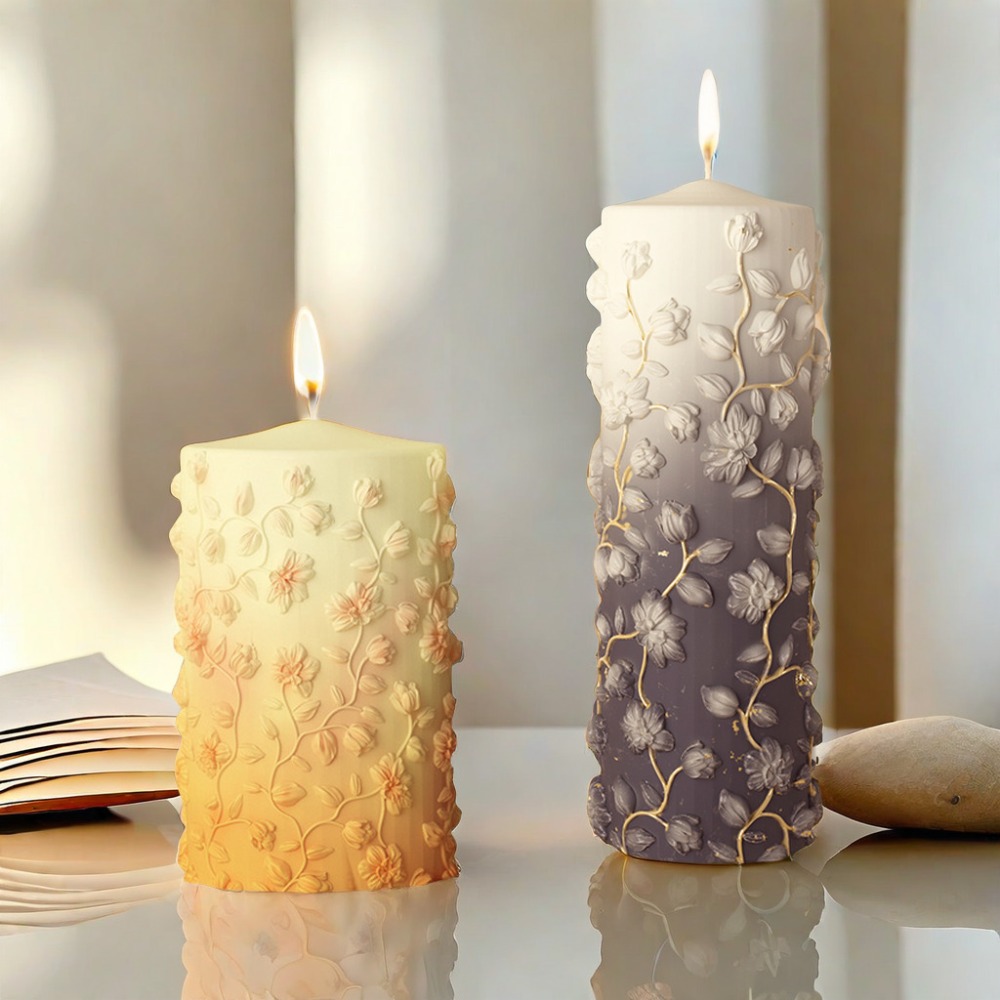 Floral Vine Relief Taper Candl - đánh giá và giá Candle Making Vinings