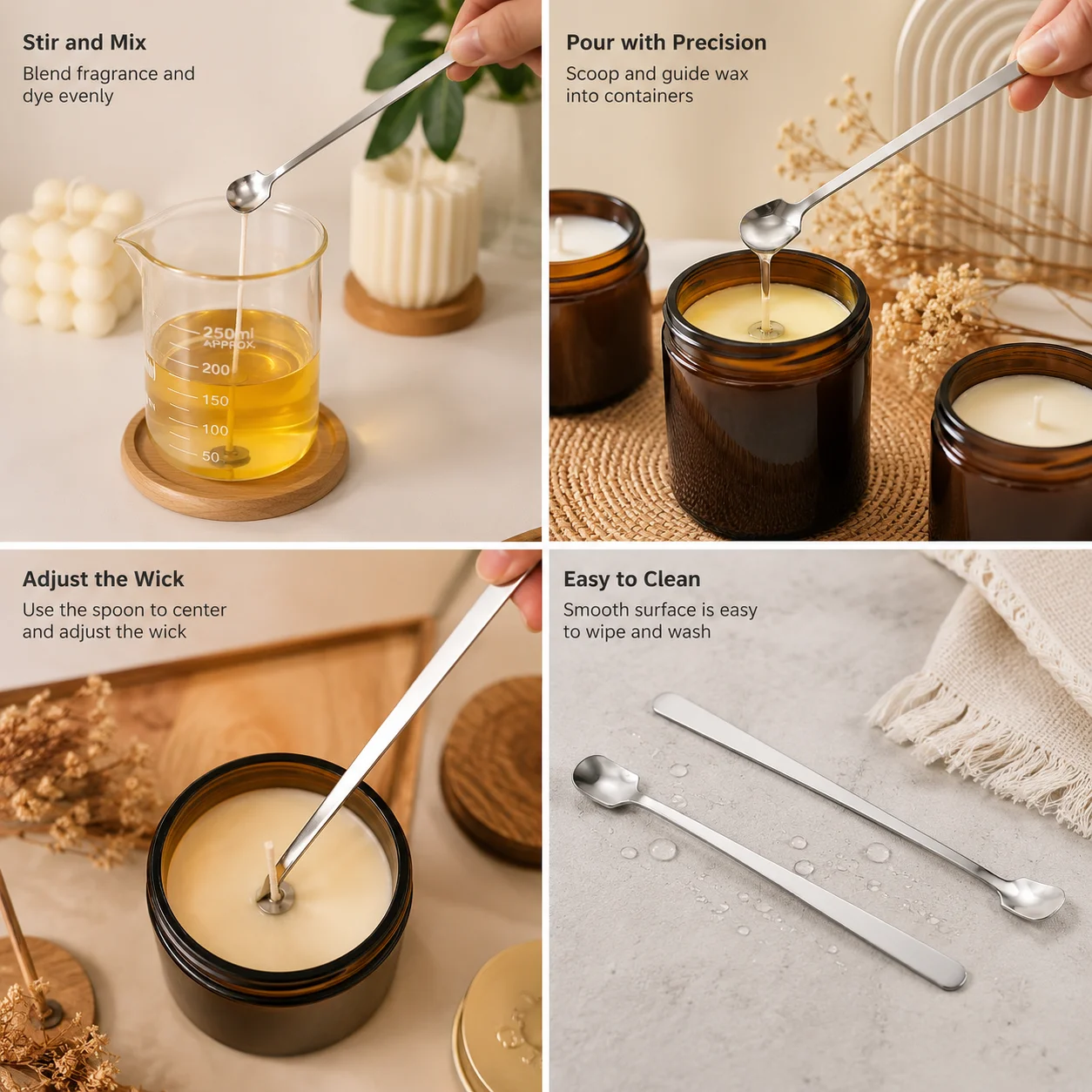 1/2PCS Stainless Steel Candle  - đánh giá và giá Candle Making Diy Kit