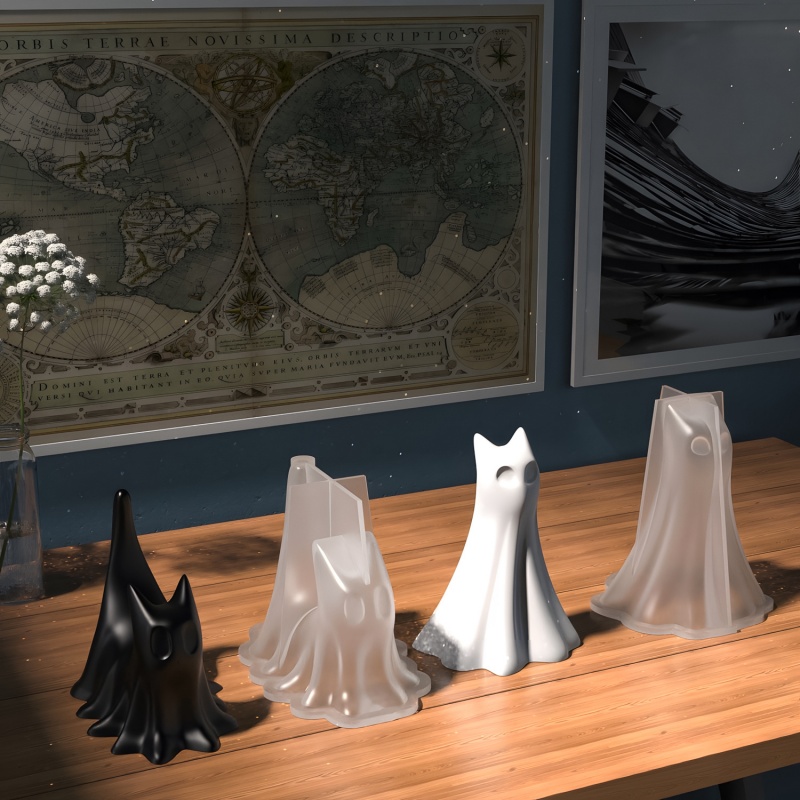 Ghost Cat Halloween Desktop Or - đánh giá và giá Candle Making Ideas