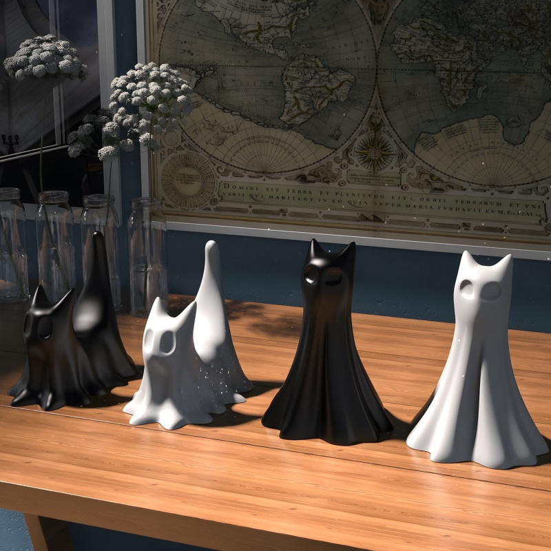 Ghost Cat Halloween Desktop Or - đánh giá và giá Candle Making Ideas