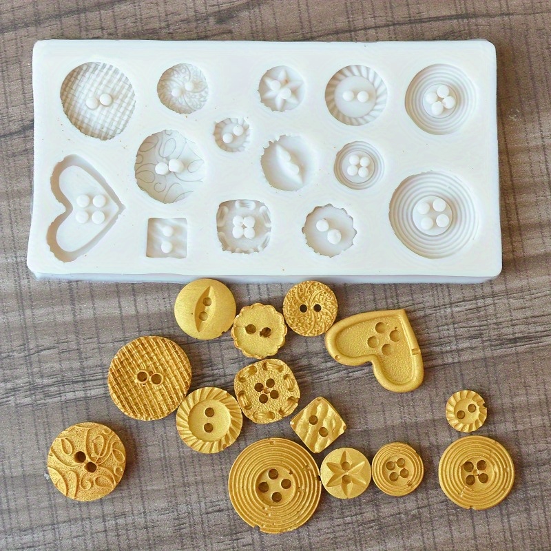 Buttons Shape Silicone Mold Si - đánh giá và giá Candle Making Ideas