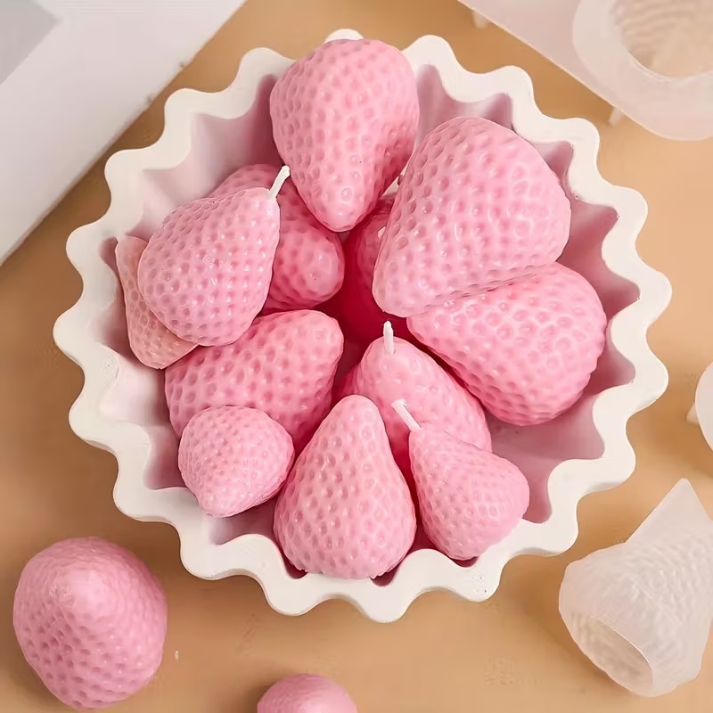 Strawberry Silicone Candle Mol - đánh giá và giá Candle Making Ideas