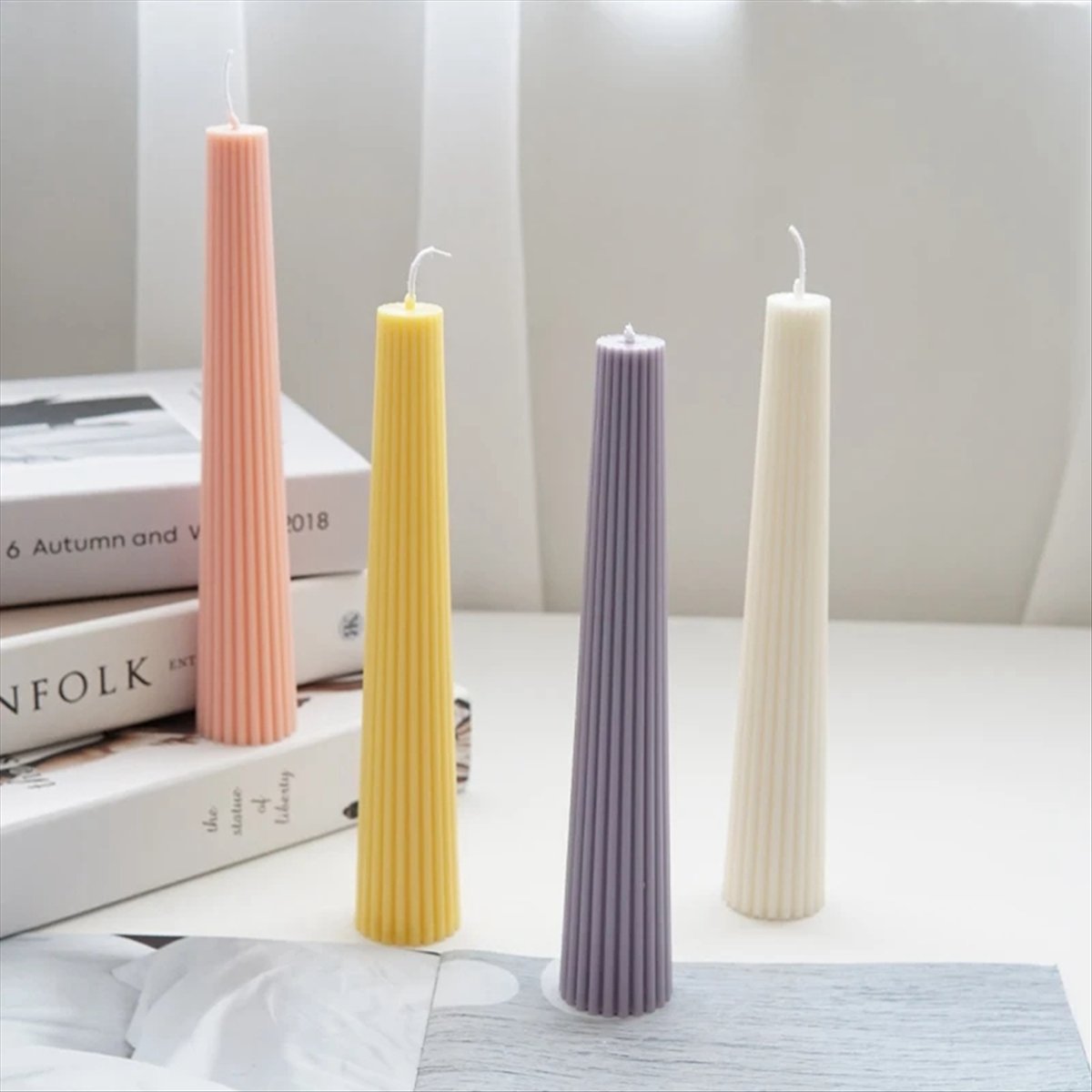 *ABAB Striped Long Pole Column - đánh giá và giá Candle Making Diy Kit