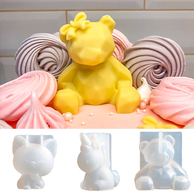 3D Stereo Gấu Khuôn Silicon Di - đánh giá và giá Candle Making Activity