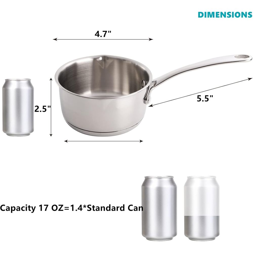 18/10 Stainless Steel Butter W - đánh giá và giá Pour Pot Aluminum