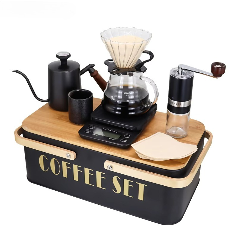 Portable coffee machine set wi - đánh giá và giá Pour Pot Aluminum