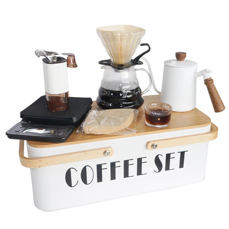 Portable coffee machine set wi - đánh giá và giá Pour Pot Aluminum