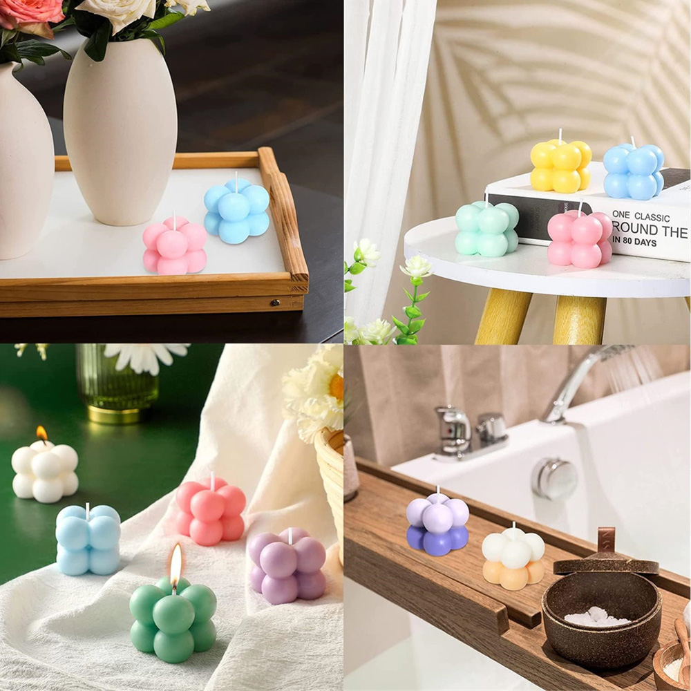 3D Bubble Cube Silicone Candle - đánh giá và giá Candle Making Activity